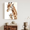 Plakat Mała Żyrafa Z Mamą