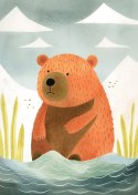 Plakat Niedźwiadek Nad Wodą