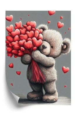 Plakat Niedźwiadek Z Serduszkami