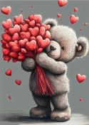 Plakat Niedźwiadek Z Serduszkami