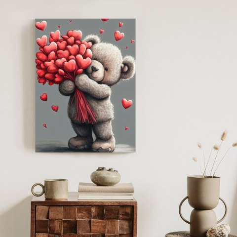 Plakat Niedźwiadek Z Serduszkami