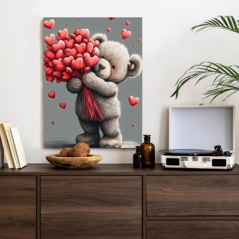 Plakat Niedźwiadek Z Serduszkami