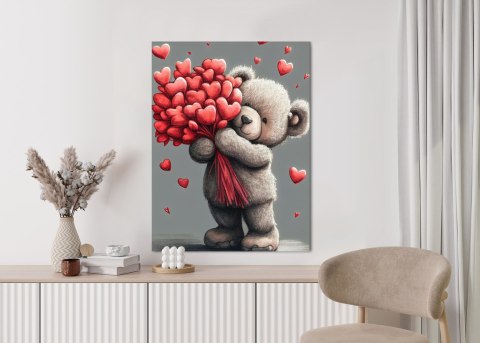 Plakat Niedźwiadek Z Serduszkami
