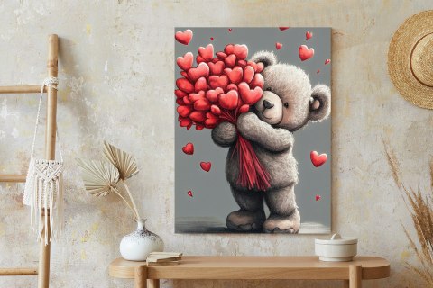 Plakat Niedźwiadek Z Serduszkami