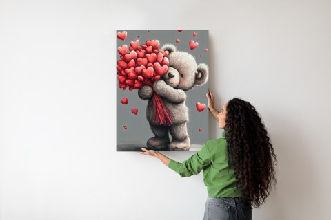 Plakat Niedźwiadek Z Serduszkami