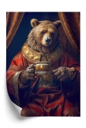 Plakat Niedźwiedź Fantasy Z Filiżanką