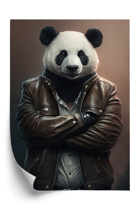Plakat Niedźwiedź Panda W Kurtce