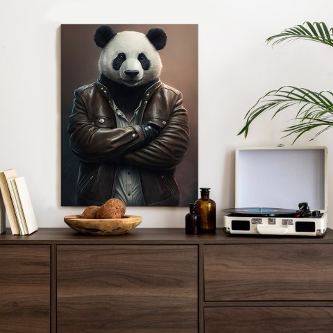 Plakat Niedźwiedź Panda W Kurtce