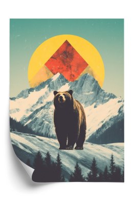 Plakat Niedźwiedź W Górach Zimą