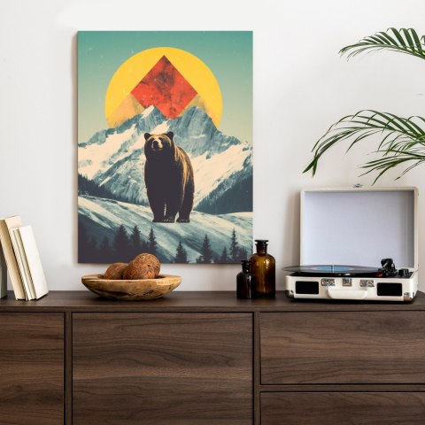 Plakat Niedźwiedź W Górach Zimą