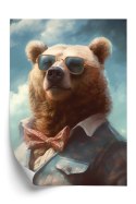 Plakat Niedźwiedź W Muszce I Okularach