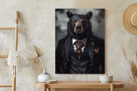 Plakat Portret Niedźwiedzia W Marynarce