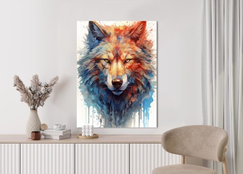 Plakat Portret Z Głową Wilka