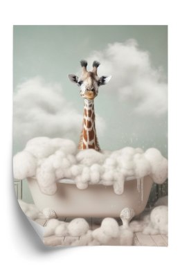 Plakat Portret Żyrafy W Wannie