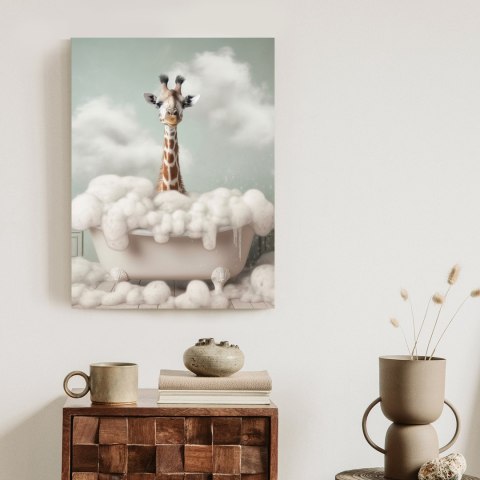 Plakat Portret Żyrafy W Wannie