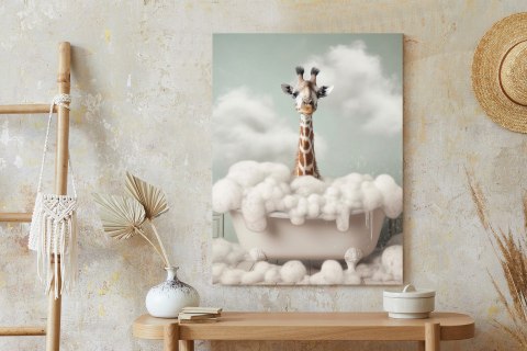 Plakat Portret Żyrafy W Wannie