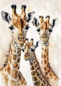 Plakat Rodzina Żyrafy