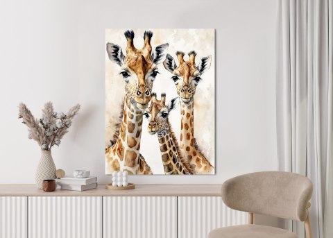Plakat Rodzina Żyrafy