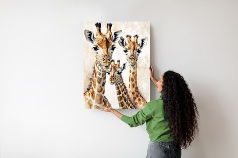 Plakat Rodzina Żyrafy