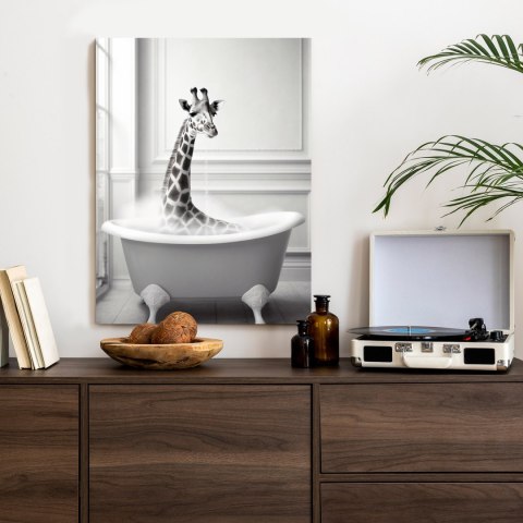 Plakat Surrealistyczna Ilustracja Z Żyrafą W Wannie