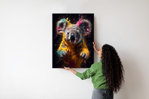 Plakat Wielokolorowy Portret Koali