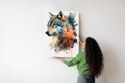 Plakat Wielokolorowy Portret Wilka