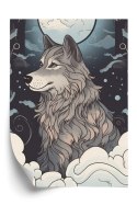 Plakat Wilk I Księżyc