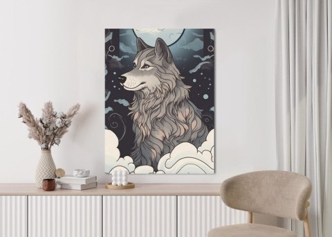 Plakat Wilk I Księżyc