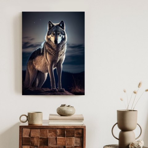 Plakat Wilk Na Skalnej Górze