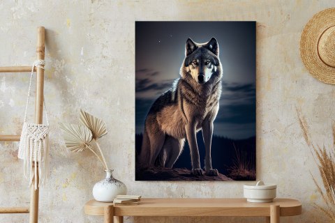 Plakat Wilk Na Skalnej Górze