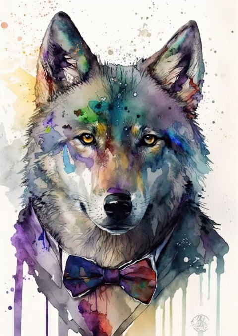 Plakat Wilk W Muszce