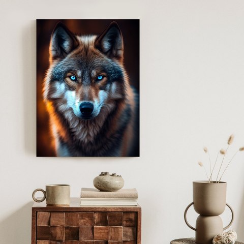 Plakat Wilk Z Groźnymi Niebieskimi Oczami