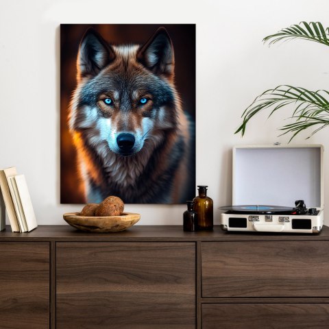 Plakat Wilk Z Groźnymi Niebieskimi Oczami