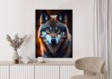 Plakat Wilk Z Groźnymi Niebieskimi Oczami