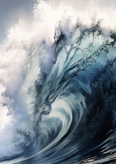 Plakat Wzburzona Fala Morska