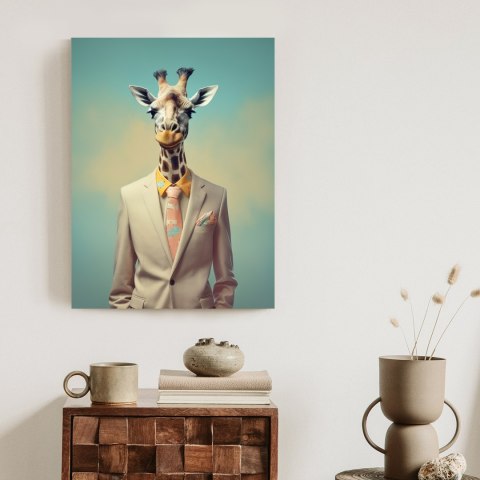 Plakat Żyrafa Jako Pan Młody W Kostiumie