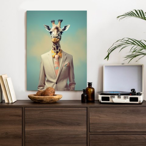 Plakat Żyrafa Jako Pan Młody W Kostiumie