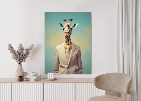 Plakat Żyrafa Jako Pan Młody W Kostiumie