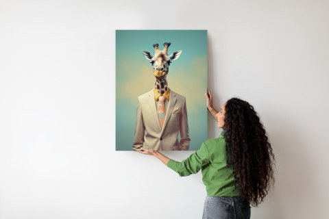 Plakat Żyrafa Jako Pan Młody W Kostiumie