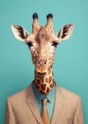 Plakat Żyrafa W Krawacie I Marynarce