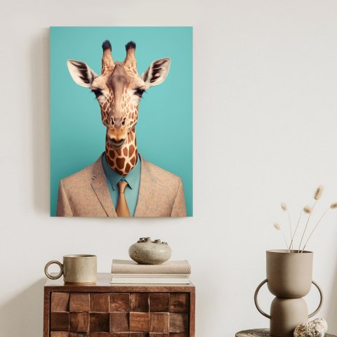 Plakat Żyrafa W Krawacie I Marynarce
