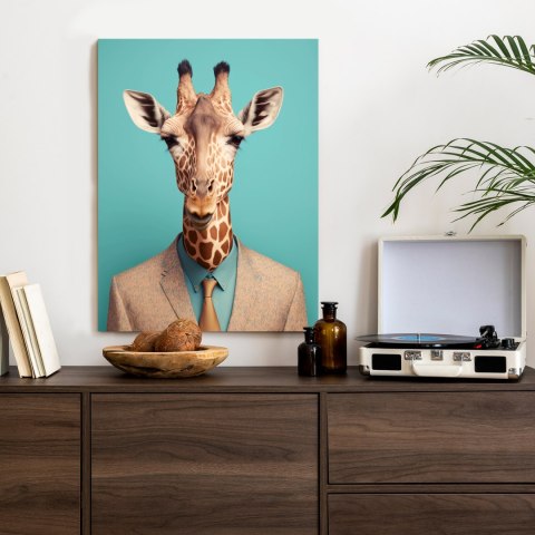 Plakat Żyrafa W Krawacie I Marynarce