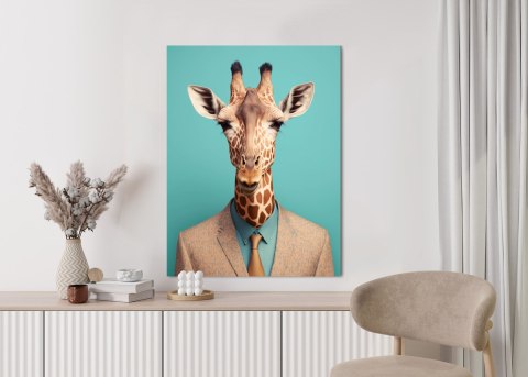 Plakat Żyrafa W Krawacie I Marynarce