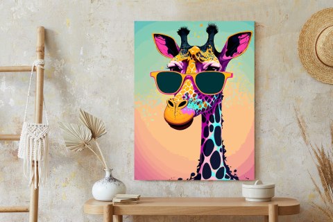 Plakat Żyrafa W Okularach Przeciwsłonecznych