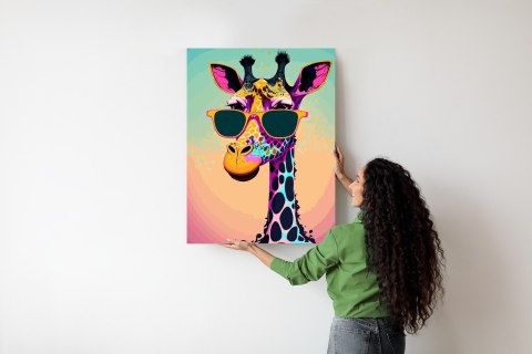 Plakat Żyrafa W Okularach Przeciwsłonecznych