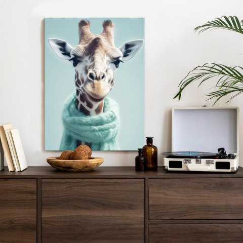 Plakat Żyrafa W Seledynowym Szaliku