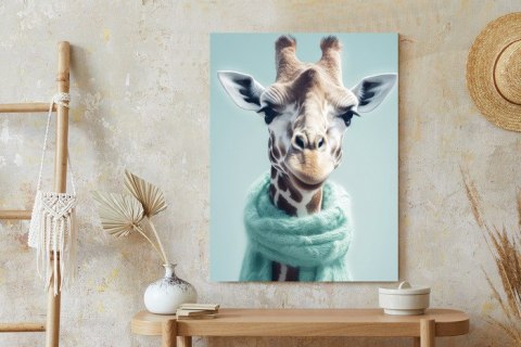 Plakat Żyrafa W Seledynowym Szaliku