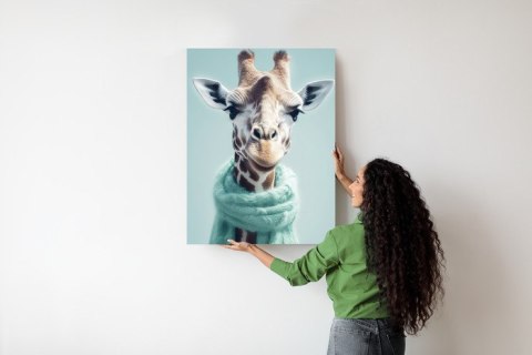 Plakat Żyrafa W Seledynowym Szaliku