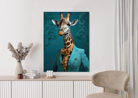 Plakat Żyrafa W Ubraniu Człowieka