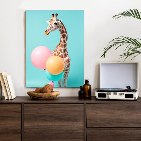 Plakat Żyrafa Z Balonami